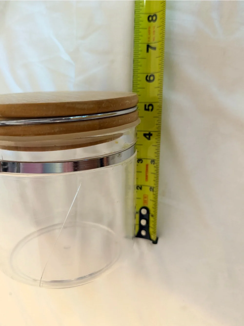 Bamboo Lid Clear acrylic Storage Jar Set - 3 Piece